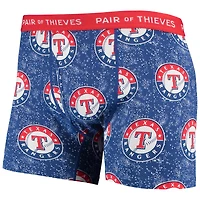 Men's Pair of Thieves Royal/Black Texas Rangers Super Fit 2-Pack Boxer Briefs Set