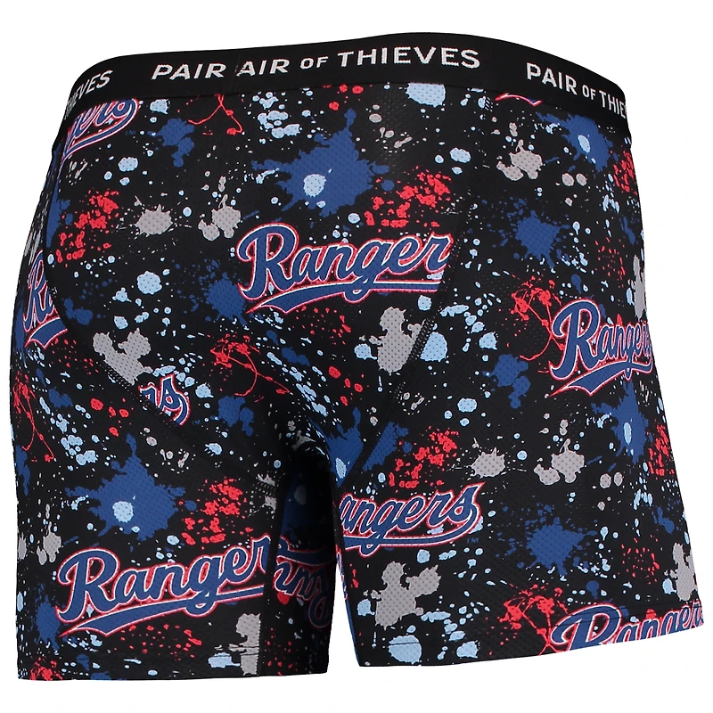 Men's Pair of Thieves Royal/Black Texas Rangers Super Fit 2-Pack Boxer Briefs Set