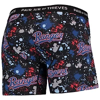 Men's Pair of Thieves Royal/Black Texas Rangers Super Fit 2-Pack Boxer Briefs Set