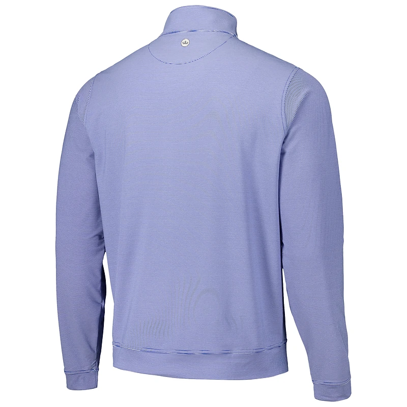 Men's Peter Millar Royal Texas Rangers Perth Sugar Stripe Performance Quarter-Zip Top