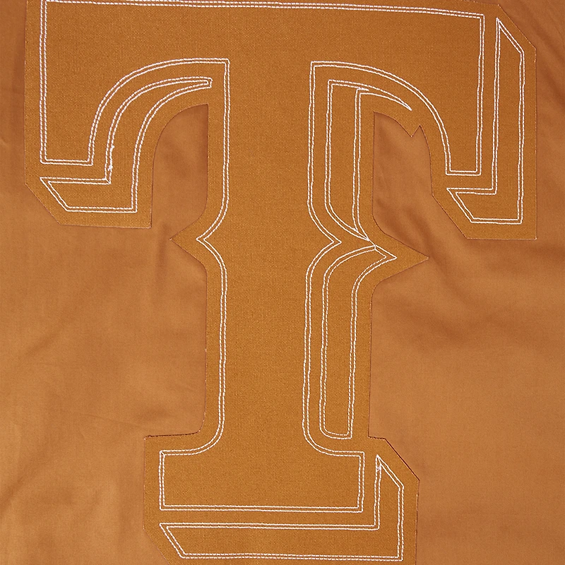Men's Pro Standard Brown Texas Rangers Paint The City Twill Full-Zip Jacket