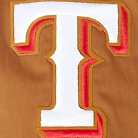 Men's Pro Standard Brown Texas Rangers Paint The City Twill Full-Zip Jacket
