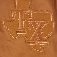 Men's Pro Standard Brown Texas Rangers Paint The City Twill Full-Zip Jacket