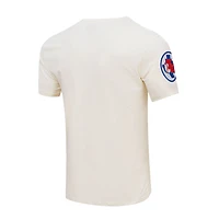 Men's Pro Standard Cream Texas Rangers Cooperstown Collection Old English T-Shirt