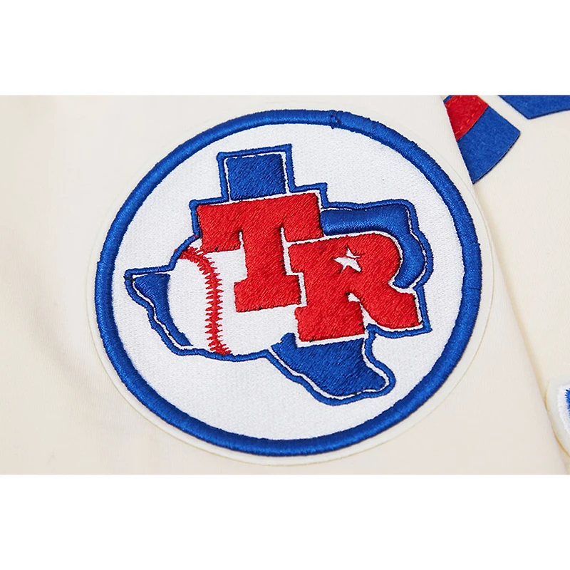 Men's Pro Standard Cream Texas Rangers Cooperstown Collection Old English T-Shirt