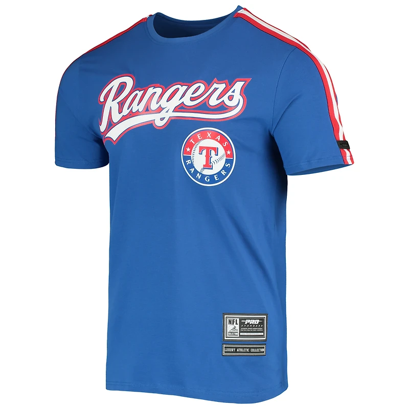T-shirt à bandes Pro Standard Royal/Red Texas Rangers pour homme