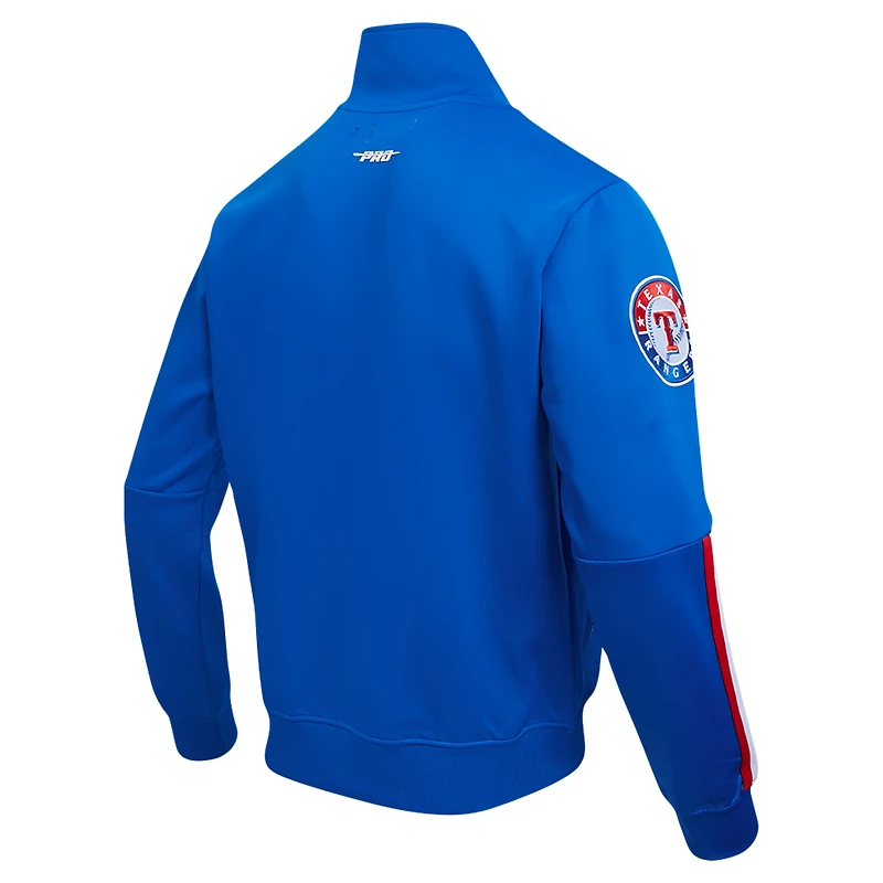 Men's Pro Standard Royal Texas Rangers Fast Lane Full-Zip Track Jacket
