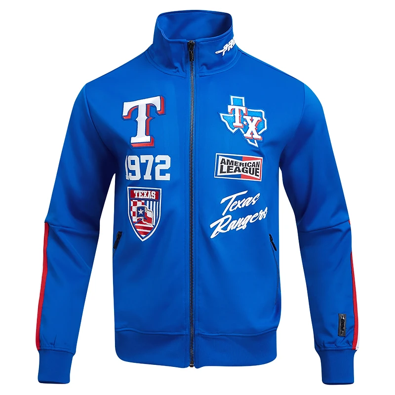 Men's Pro Standard Royal Texas Rangers Fast Lane Full-Zip Track Jacket