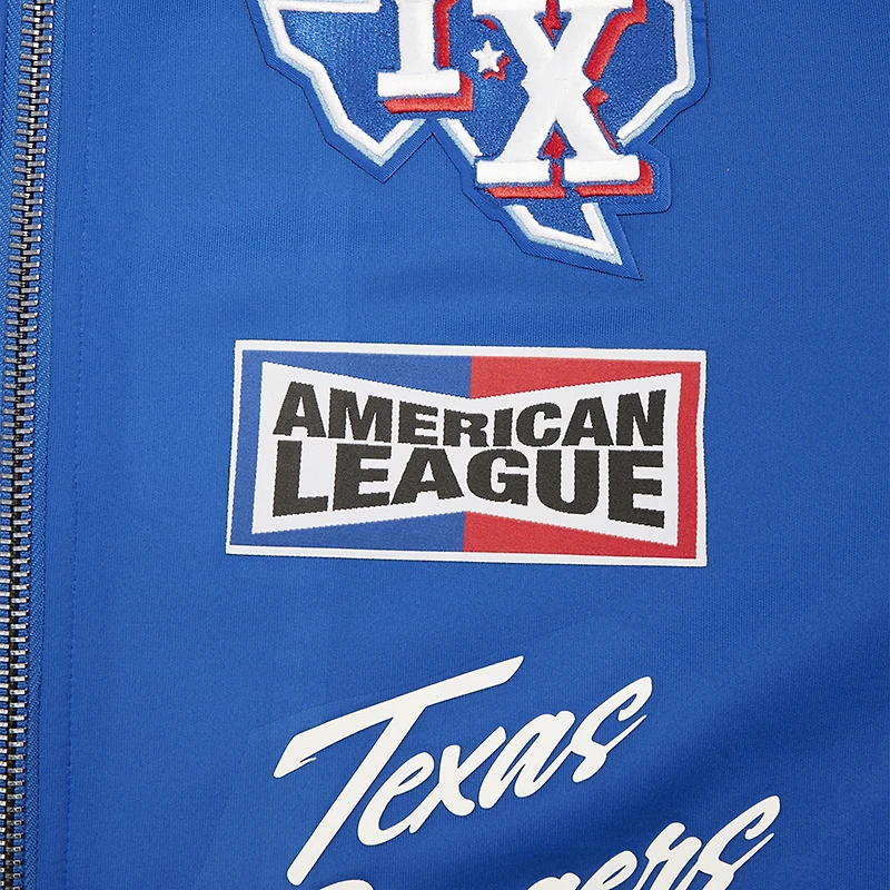 Veste de survêtement entièrement zippée Pro Standard Royal Texas Rangers Fast Lane pour hommes
