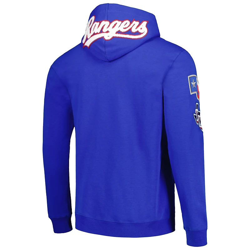 Sweat à capuche avec logo de l'équipe Royal Texas Rangers Pro Standard pour homme