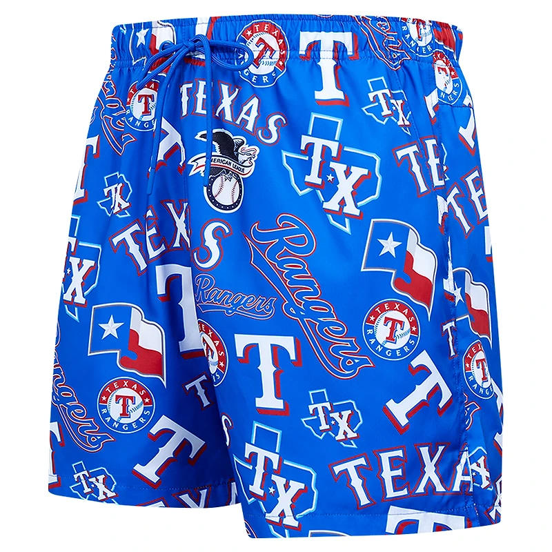 Short tissé avec logo pour hommes Pro Standard des Royal Texas Rangers
