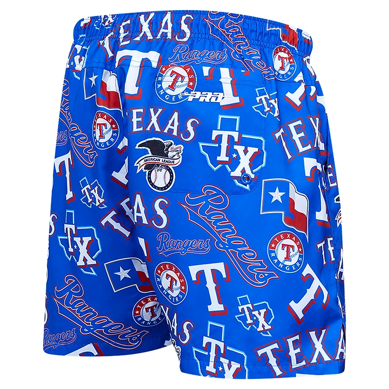 Short tissé avec logo pour hommes Pro Standard des Royal Texas Rangers