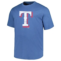 Profile Heather Royal Texas Rangers T-shirt avec logo vieilli pour homme