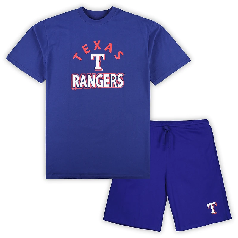 Ensemble combiné t-shirt et short pour hommes Profile Texas Rangers Big & Tall