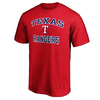 Men's  Red Texas Rangers Heart & Soul T-Shirt