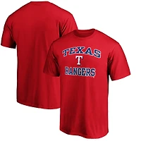Men's  Red Texas Rangers Heart & Soul T-Shirt