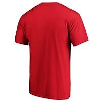 Men's  Red Texas Rangers Official Logo T-Shirt