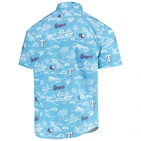 Chemise boutonnée Kekai Performance bleu clair Reyn Spooner pour homme des Texas Rangers