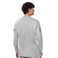 Ensemble de deux t-shirts à manches longues et courtes Starter pour homme, gris chiné/bleu royal