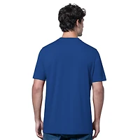 Ensemble de deux t-shirts à manches longues et courtes Starter pour homme, gris chiné/bleu royal