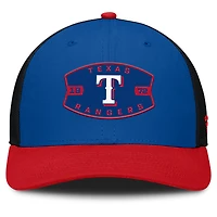 Men's Texas Rangers Fanatics Royal/Red Cutoff Adjustable Trucker Hat