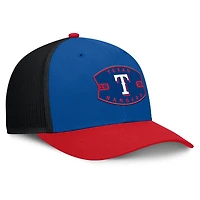 Men's Texas Rangers Fanatics Royal/Red Cutoff Adjustable Trucker Hat