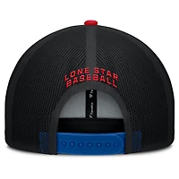 Men's Texas Rangers Fanatics Royal/Red Cutoff Adjustable Trucker Hat