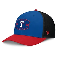 Men's Texas Rangers Fanatics Royal/Red Cutoff Adjustable Trucker Hat
