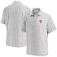 Men's Tommy Bahama White Texas Rangers Baja Mar Short Sleeve Button-Up Shirt