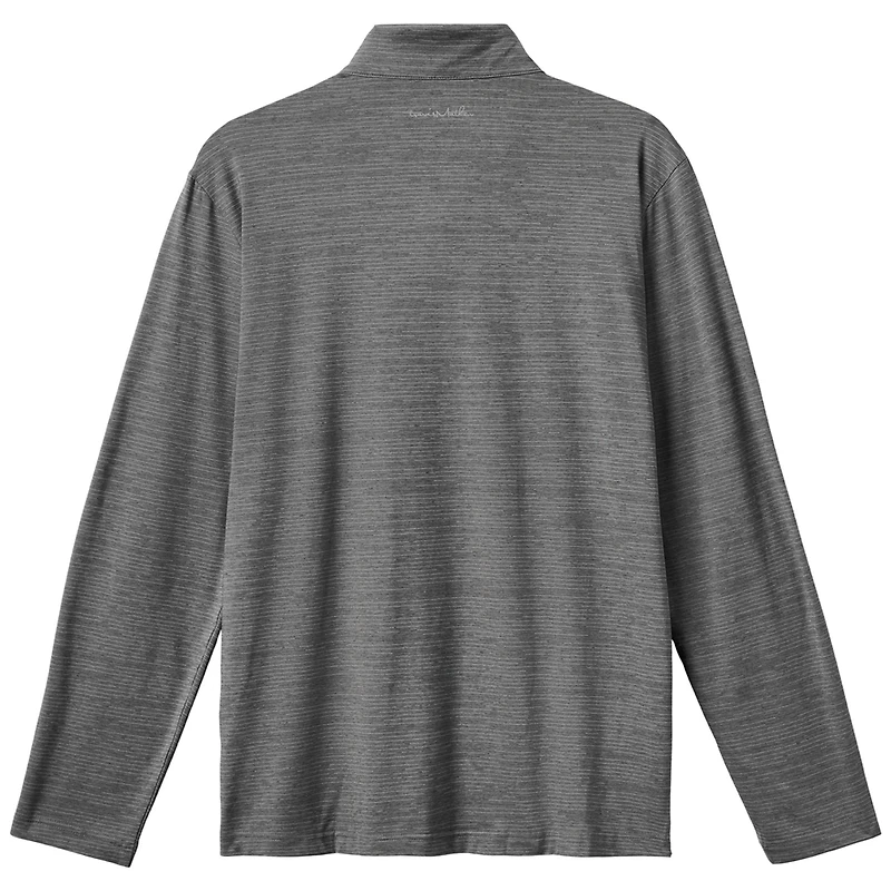 Men's TravisMathew Gray Texas Rangers The Heater Quarter-Zip Pullover Top