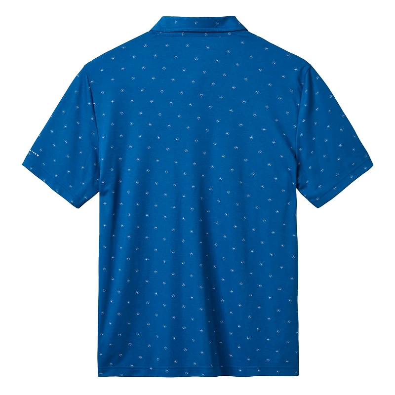 Men's TravisMathew  Royal Texas Rangers Crowd Roar Tri-Blend Polo