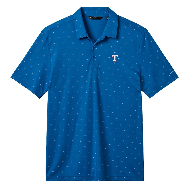 Polo homme TravisMathew Royal Texas Rangers Crowd Roar Tri-Blend
