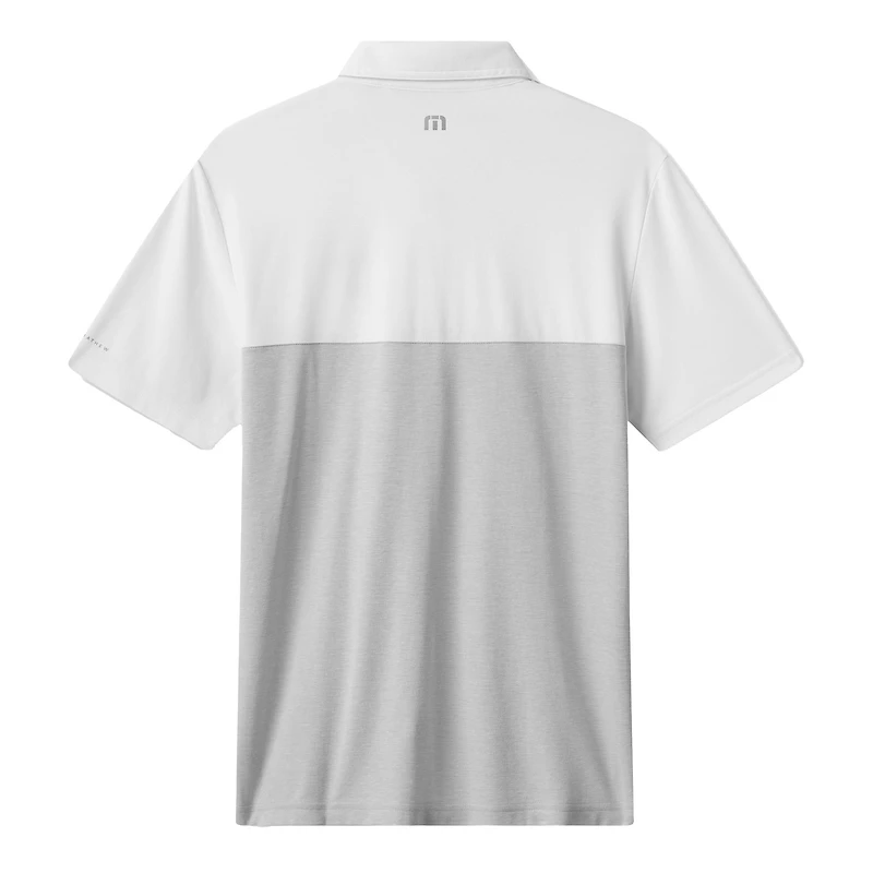 Polo tri-blend blanc/gris Texas Rangers Home Run Leader pour homme TravisMathew