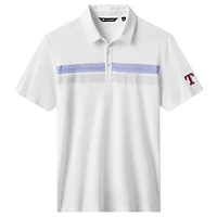Polo blanc Top Recruit des Texas Rangers pour homme TravisMathew
