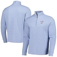 Veste Vineyard Vines bleu clair Texas Rangers Saltwater Quarter-Zip pour hommes