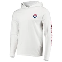 Men's Vineyard Vines White Texas Rangers Long Sleeve Hoodie T-Shirt
