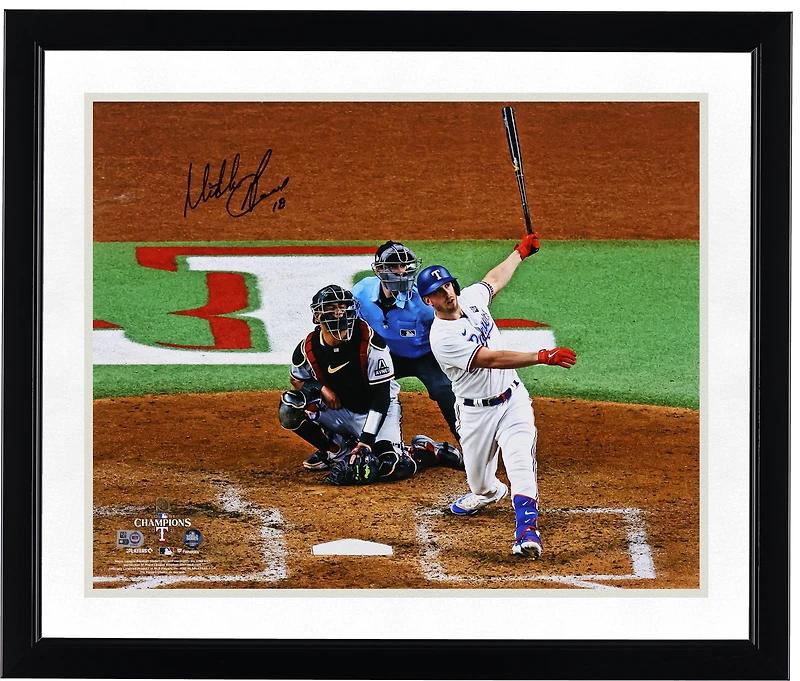 Mitch Garver Texas Rangers Autographed 2023 World Series Champions 16" x 20" Hitting Photograph