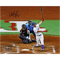 Photo dédicacée de Mitch Garver, joueur des Texas Rangers, champion des Séries mondiales 2023 (16" x 20").