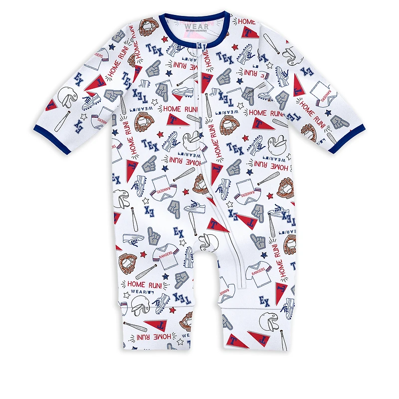 Ensemble de nuit et jeu pour nouveau-nés nourrissons par Erin Andrews Texas Rangers