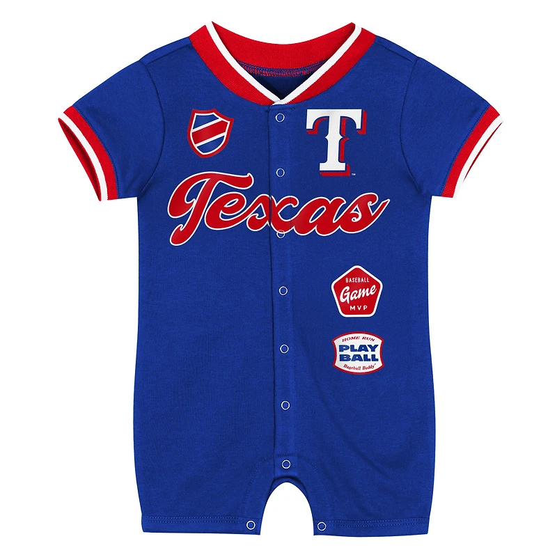 Newborn Outerstuff Royal Texas Rangers Pinch Coverall