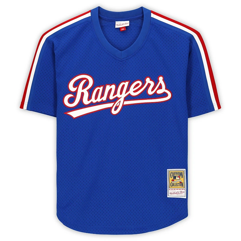 Maillot authentique autographié par Nolan Ryan des Royal Texas Rangers avec Mitchell & Ness et inscription « The Ryan Express »