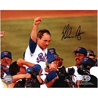 Nolan Ryan Texas Rangers Autographed 8" x 10" No-Hitter Carried Off Photograph