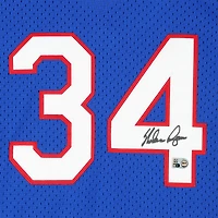 Pull d'entraînement au bâton autographié Royal Mitchell & Ness de Nolan Ryan Texas Rangers