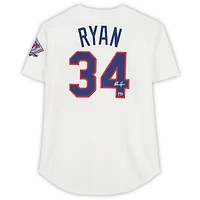 Maillot blanc authentique Mitchell & Ness 1993 autographié par Nolan Ryan des Texas Rangers