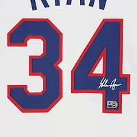 Maillot blanc authentique Mitchell & Ness 1993 autographié par Nolan Ryan des Texas Rangers