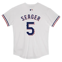 Maillot de jeu Nike Corey Seager blanc des Texas Rangers pour enfants d'âge préscolaire