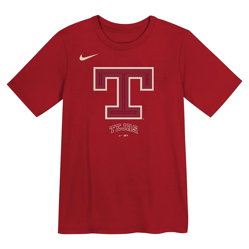 Preschool Nike Red Texas Rangers 2026 City Connect Logo T-Shirt