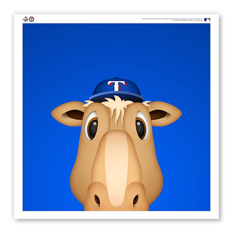 Texas Rangers 12" x 12" Rangers Capitaine Affiche Imprimer