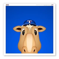 Texas Rangers 12" x 12" Rangers Captain Poster Print