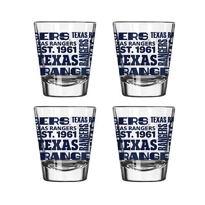 Texas Rangers 4-Pack 2oz. Shot Glass Set